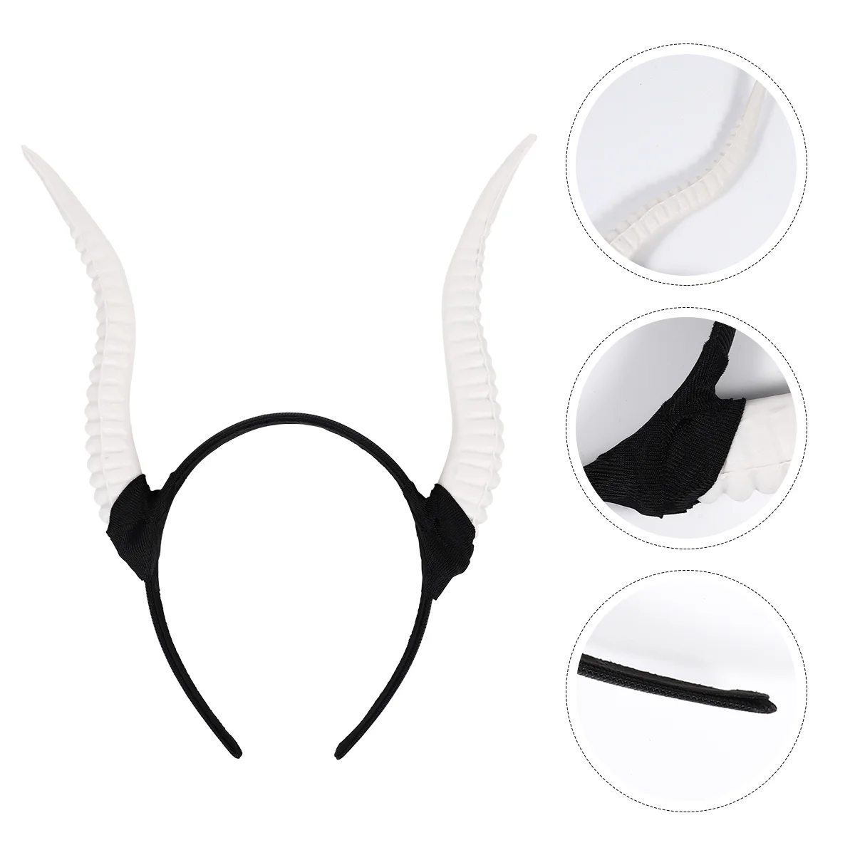 

Headgear Croissant Headband Child Goth Christmas Decor Halloween Horn Plastic Headpiece Hair Hoop
