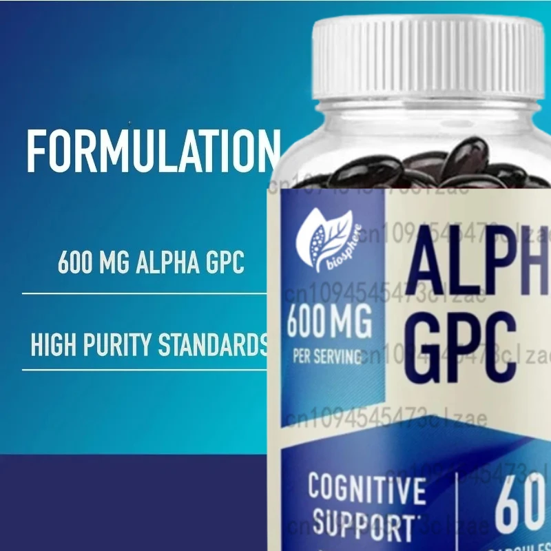 

Alpha GPC 600 мг — порошок Alpha GPC высокой чистоты | Pure Formula Non GMO -60 капсул