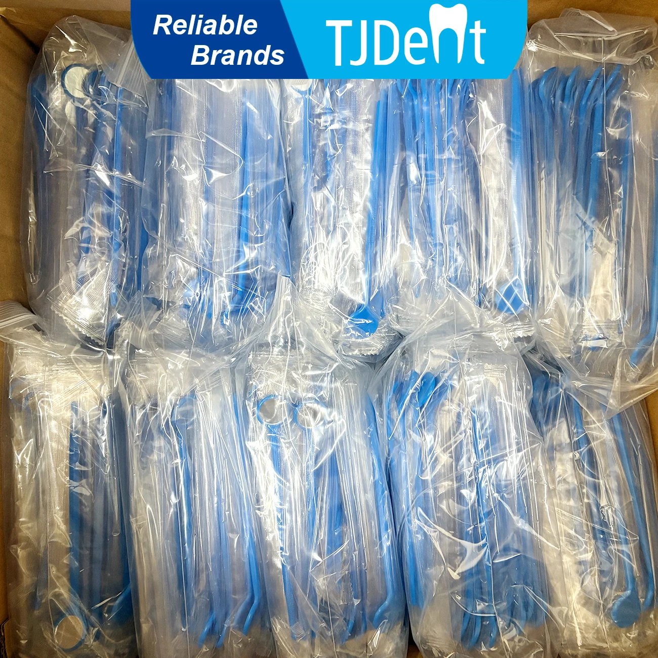 

TJDent 100pcs/bag Plastic Dental Mirror Disposable Reflector Oral Check Teeth Cleaning Whitening Dentistry Mouth Mirror Tools