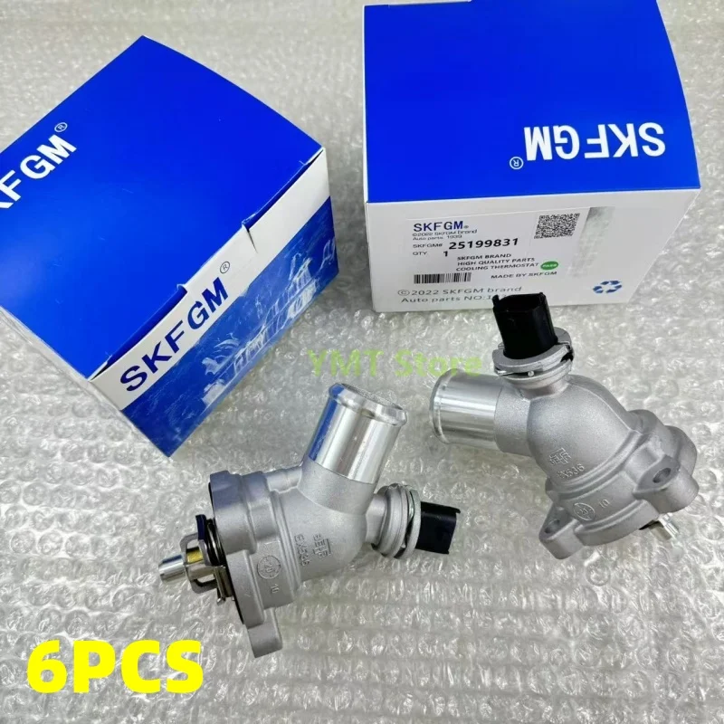 

6PCS 25199831 Aluminum Engine Cooling Thermostat Assembly 96988257 25192923 For 2013-2015 Chevrolet Spark M300 1.2L L4 Hatchback