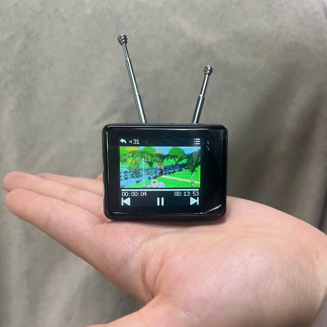 Color Touch Screen Miniature Retro TV Model Custom Video Content Simulation TV for Dollhouse Kitchen Home Art Decor
