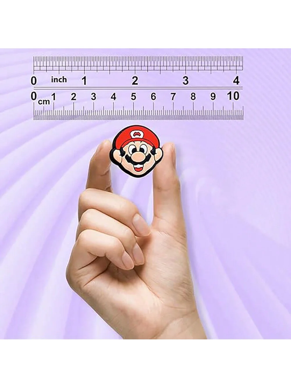 MESUCA 20/30 Stück süßes Mario-Schuhanhänger-Set für Clogs, Taschen, Blasen-Slides, Sandalen, PVC-Schuhdekorationen, Strandtaschen-Zubehör