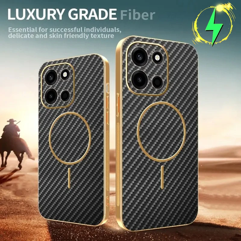 

Kevlar Carbon Fiber N52 Strong Magnetic Phone Case for OnePlus Nord6 Nord5 Nord4 Nord3 Ce5 Ce4 for Magsafe Charge Protect Case