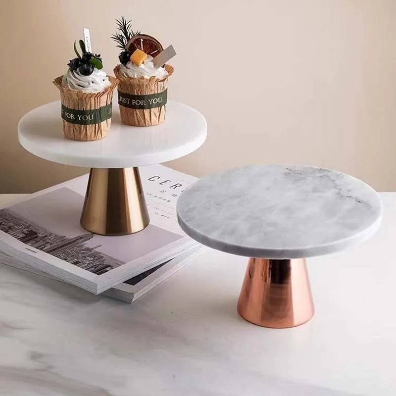 

Nordic Ins Creative Natural Marble Tray Light Luxury Cake Rack Dessert Dim Sum Tray Table Layout Decoration Tray