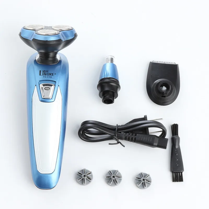 Three In One Razor Shaver Mens US Plug 220V Multi Heads Multi-purpose Multi-use Earl Nose Nasal Hairs Cutter with Charging Cable