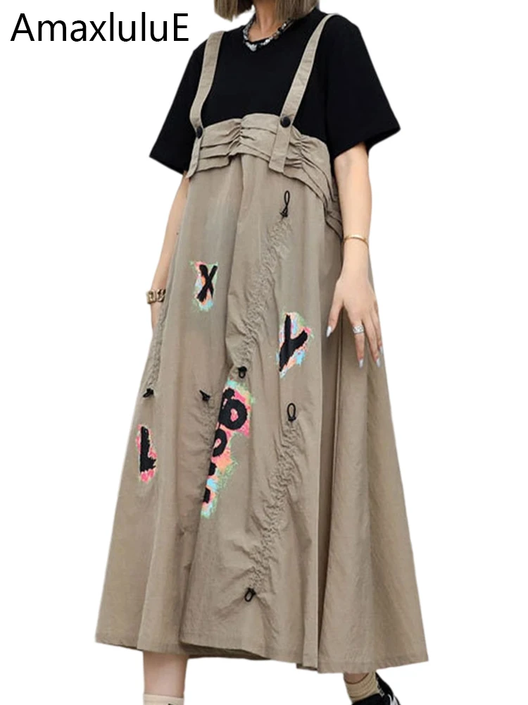 Amax luluE Brand 2024 Eleganckie luźne sukienki damskie Wiosna Rekreacja z nadrukiem Harajuku Vestidos Damska koreańska klasyczna sukienka vintage