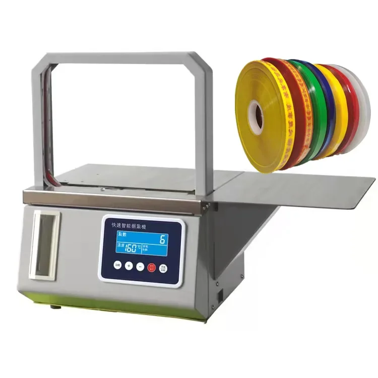 Automatic Small Strapping Machine OPP Belt Hot Melt Strapping Machine Bundling Machine Bundle Strap Vegetable Tie Ring Tool