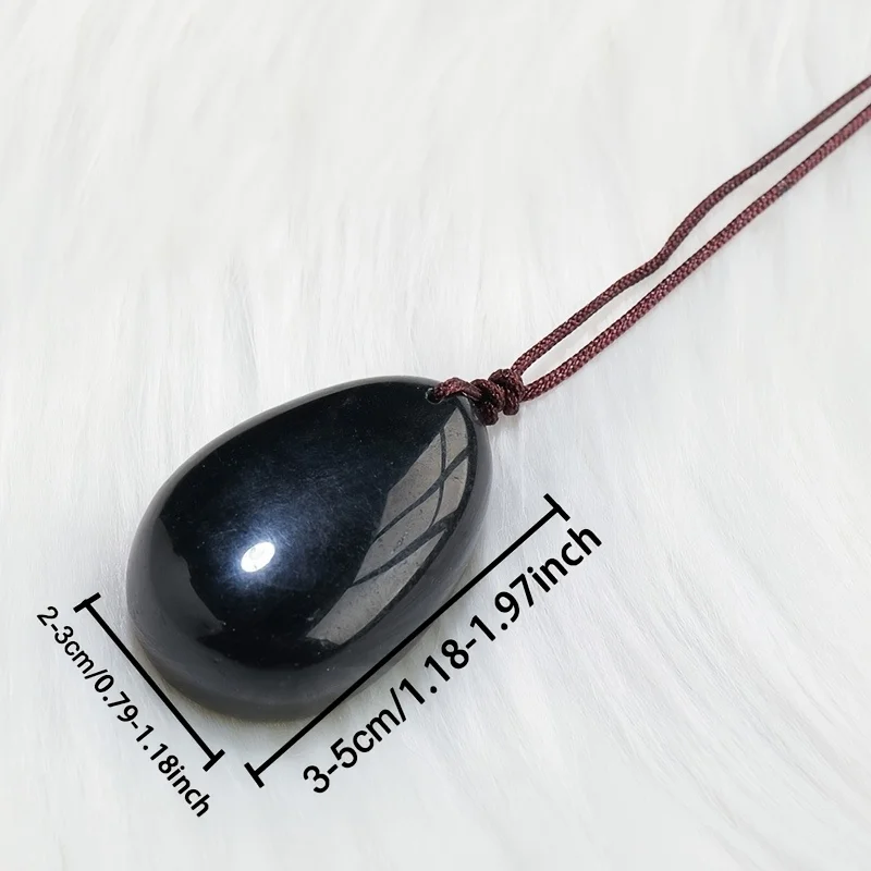 Natural Stone Egg Pendant, DIY Summer Women's Clavicle Necklace Ornament in the Shape of a Raw Stone Egg.
