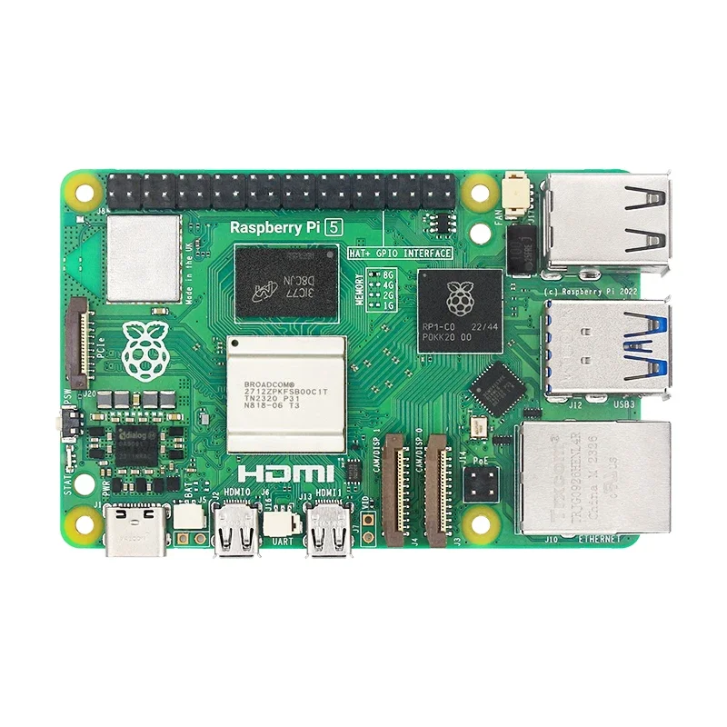 Imagem -06 - Raspberry pi Kit 4g 8g de Ram Bcm2712 Python 5b 4kp60 Pcie 2.0 Rtc com Caixa de Metal Opcional Mais Recente Fonte de Alimentação Rpi 5