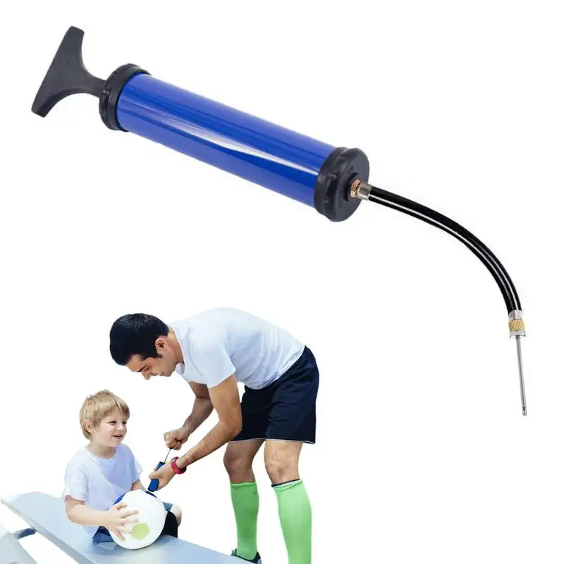 Ball Air Pump Ball Inflator Handheld Air Pump Hand Pump With Needles & Nozzles Portable Basketball Inflator For Soccer Ball