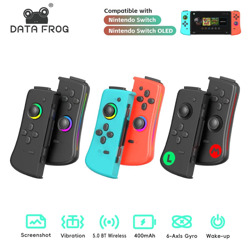 

Джойстик Data Frog Joy Pad, контроллер, геймпад, 6-осевой гироскоп, беспроводной переключатель с функцией пробуждения, контроллеры