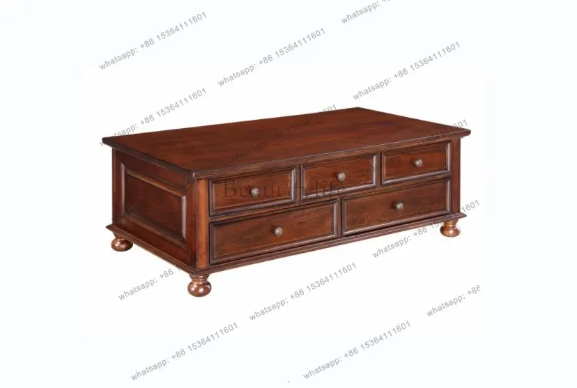 

American solid wood coffee table size: length 1350*width 750*height 480mm