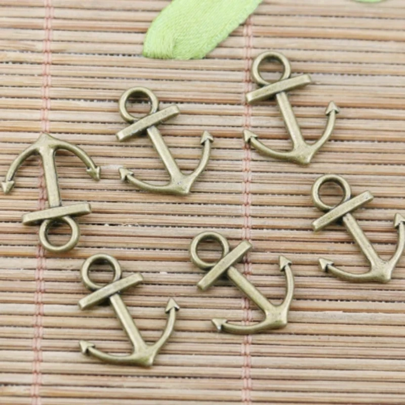 30pcs 18*15mm Antiqued Bronze Color Simple Anchor Design Charms EF2428 Charms for Jewelry Making