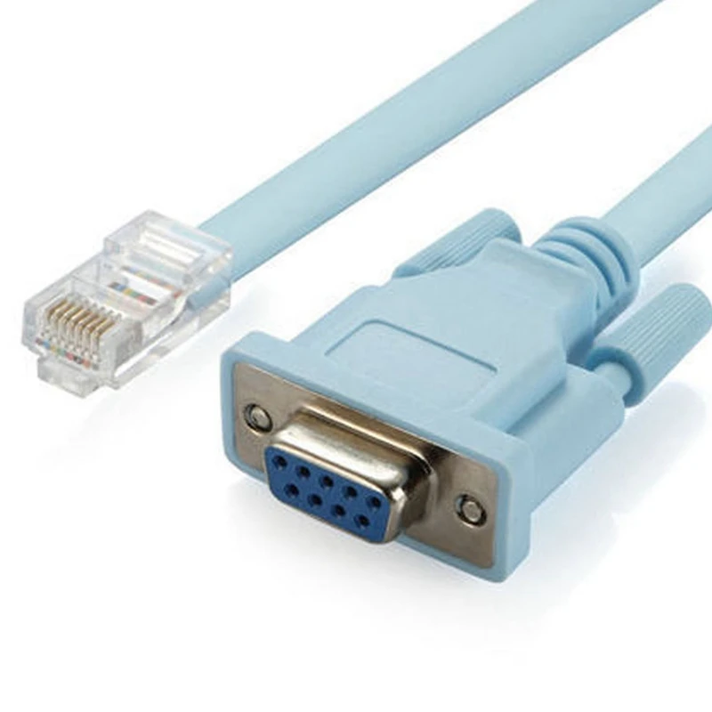 Cable de consola USB RJ45 Cat5, adaptador de red Ethernet a Rs232 DB9 COM, puerto Serial hembra, enrutadores giratorios, 1,8 M, 4 Uds.