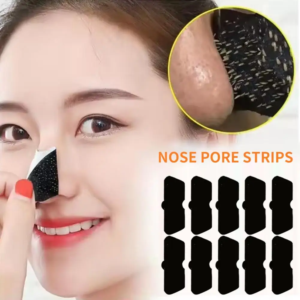 10Pcs Unisex Blackhead Remove Mask Peel Nasal Strips Deep Cleansing Shrink Pore Nose Black Head Remove Stickers Skin Care Mask