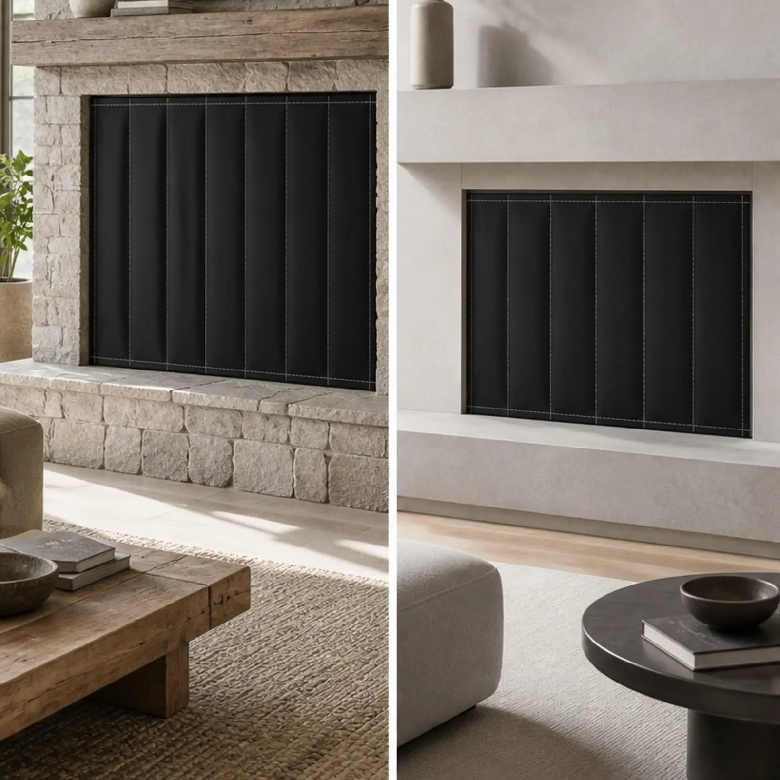 Hearth Draft Stopper Fireplace Wind Barrier Oxford Cloth Insulation Cover for Indoor Fireplace Dust Debris Blocking Curtain