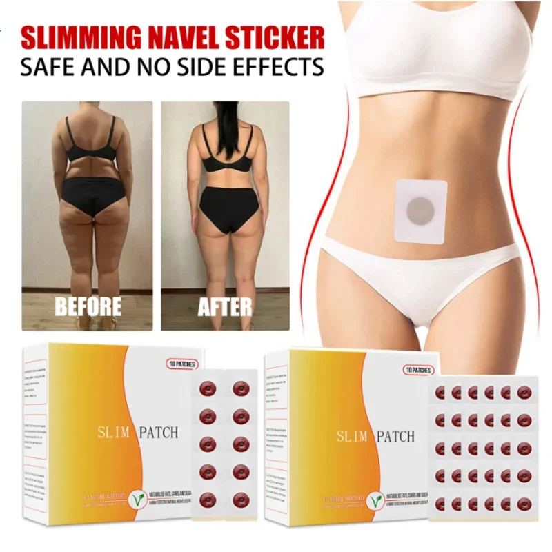 Perda de peso Belly Slimming Patch, Abdominal Umbigo Adesivo, Queima Rápida de Gordura, Remoção Humidade-mal, Melhorar Estômago Magnético