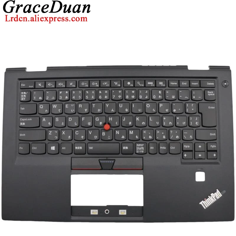 

JP Japanese Black Keyboard Upper Case Palmrest Shell Cover For Lenovo Thinkpad X1 Carbon 4th Gen4 G4 01AV181 01AV220