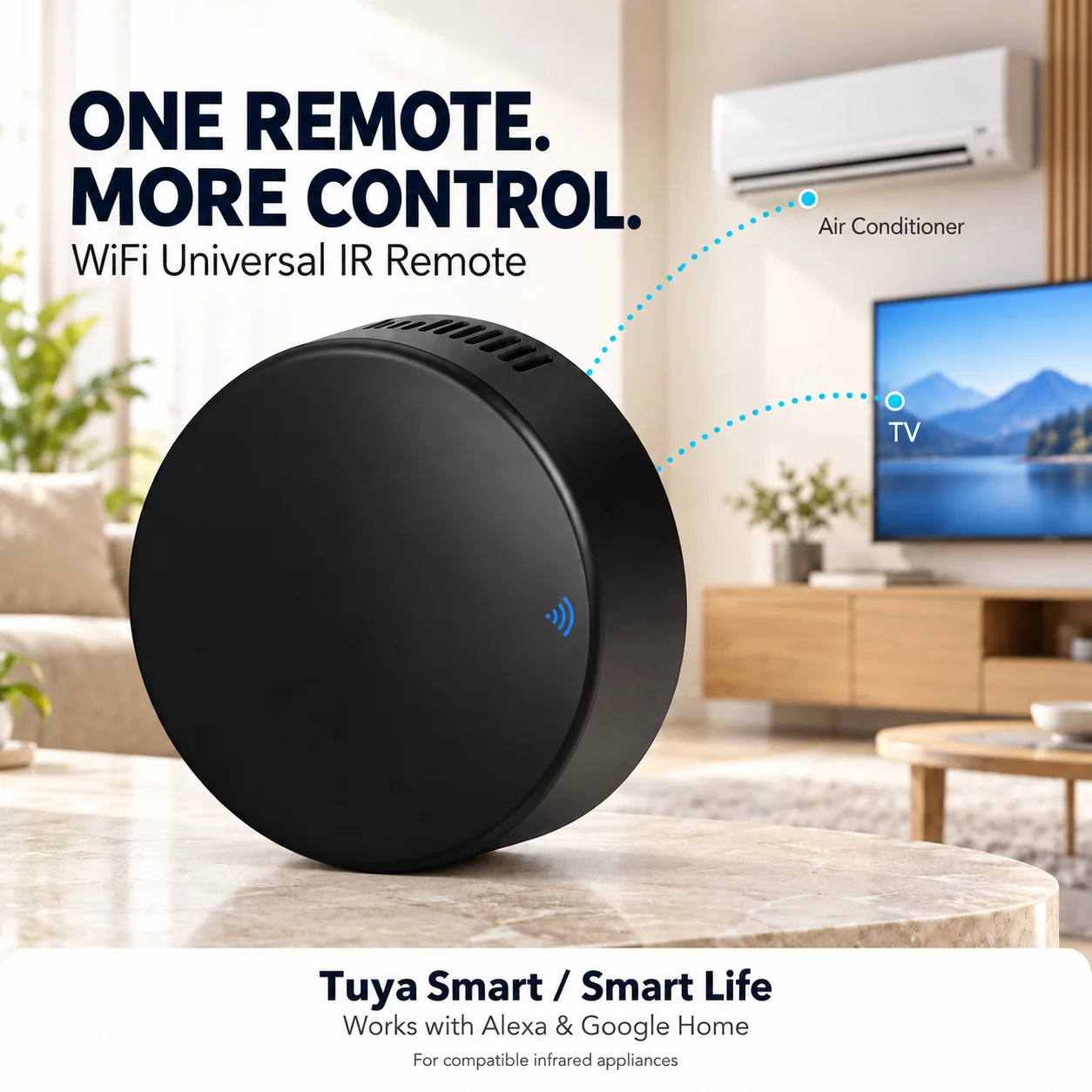 Tuya smart home WiFi Universal IR Remote Control Smart Life App Smart Home Infrared Controller for Air Conditioner TV