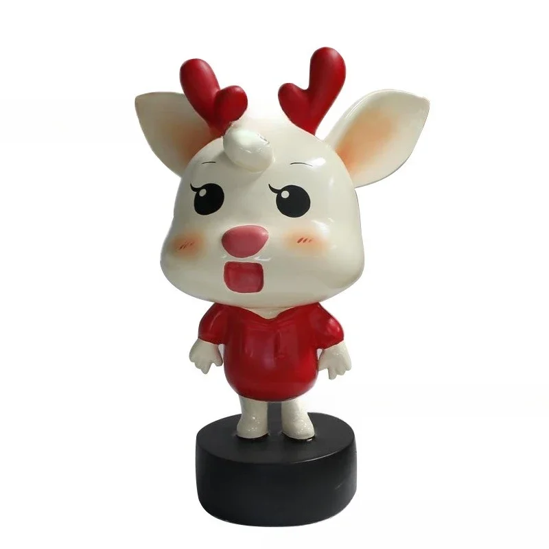 

FRP animation cartoon sculpture cute creative deer landscape sketch outdoor park grass ornament