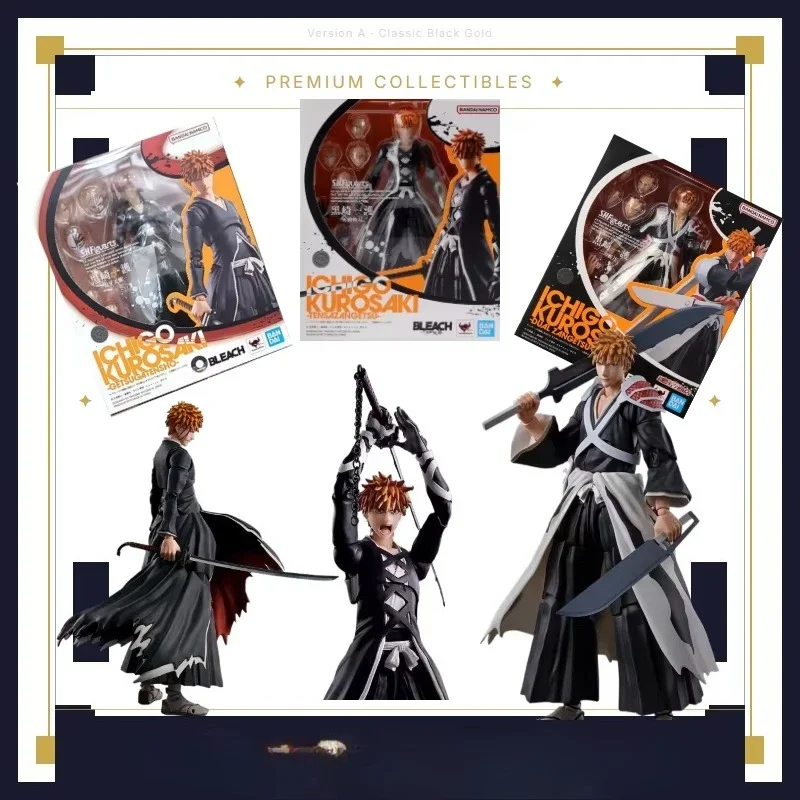 Spot GoodsBLEACH Ichigo Kurosaki Getsugatensho S.H.Figuarts 1/12 Scale Action Figure Bandai Spirits Anime Collectible