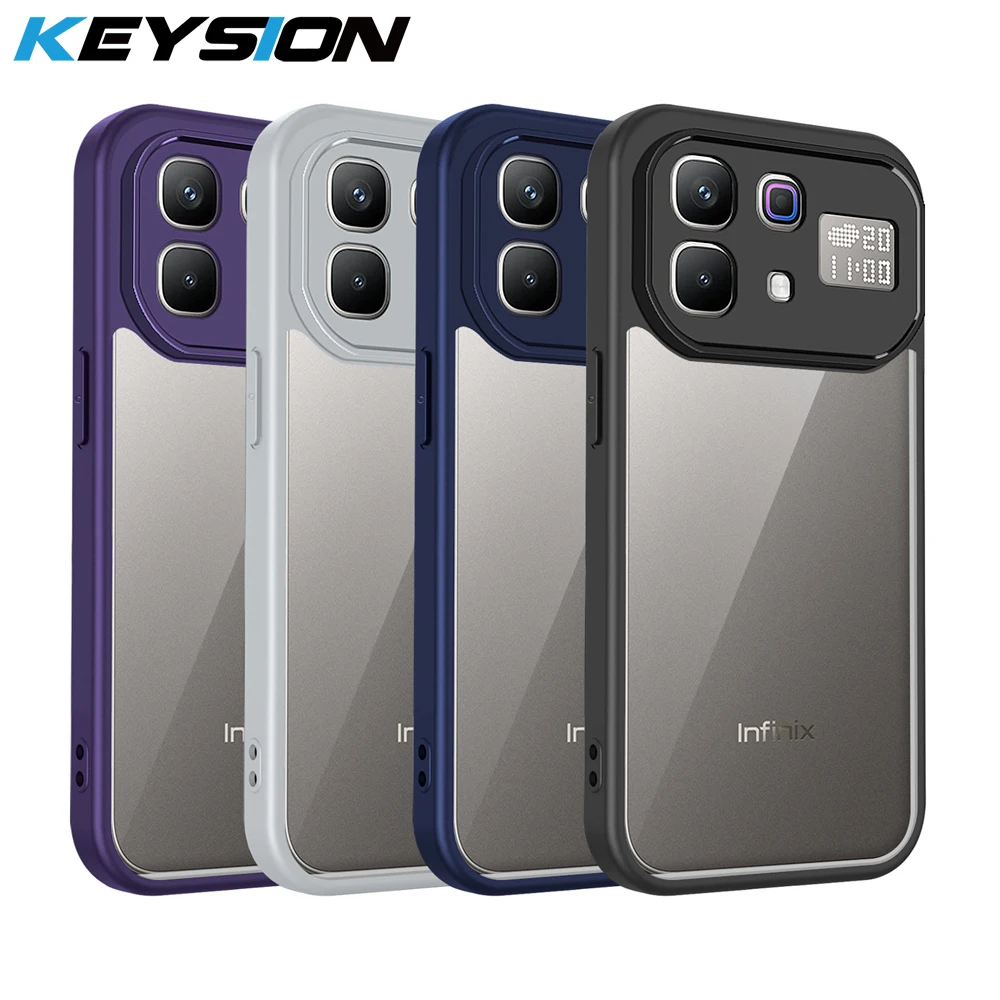 KEYSION Transparente Handyhülle für Infinix Note 60 Pro 5G, weiches Silikon + PC, transparente, stoßfeste Handyhülle für Infinix Note 60 5G