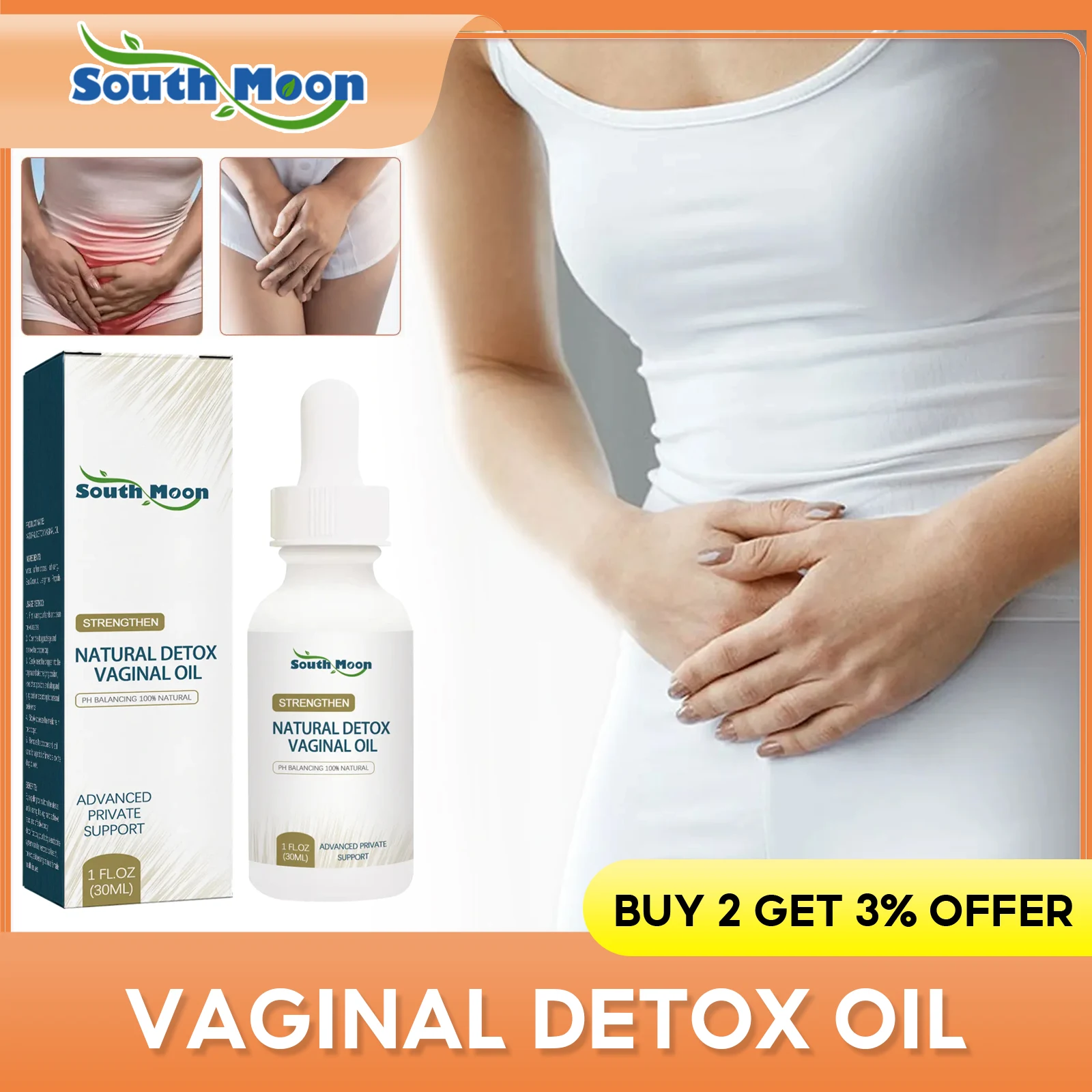 

Vaginal Tightening Oil Detox Private Cleansing Antibacterial Relief Itching Odor PH Balance Nourishing Gynecological Health Care