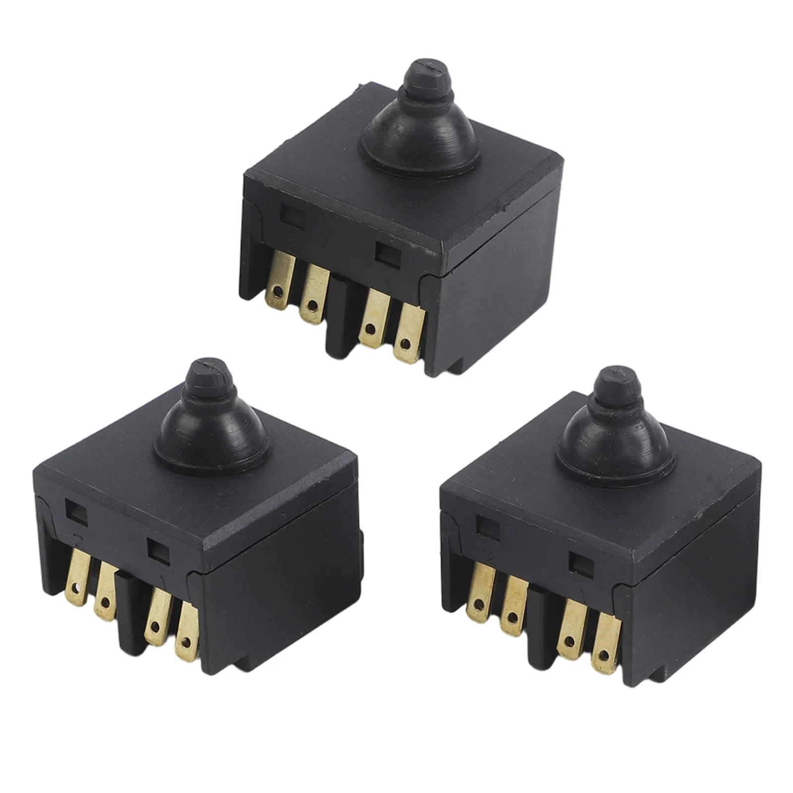 3PC Push Button Switch for GWS6-100 Angle Grinder Polisher Replacement Part Compatible with GWS6 100 Series Tools