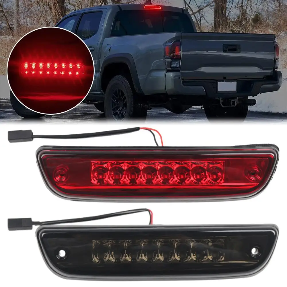 

Led Third Brake Light Car Black High Mount Stop Light Rear Tail Cargo Stop Lamp For 95-17 Pick-up Smoke Lens U8o3
