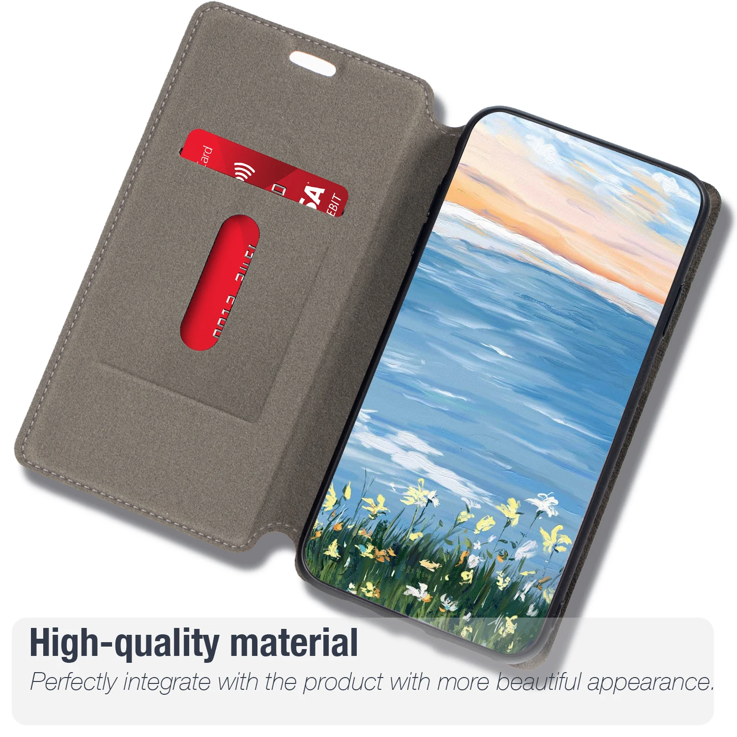 Do obudowy Doogee V11 Fashion Multicolor magnetyczne zamknięcie etui z klapką z uchwytem na kartę 6.39 cala