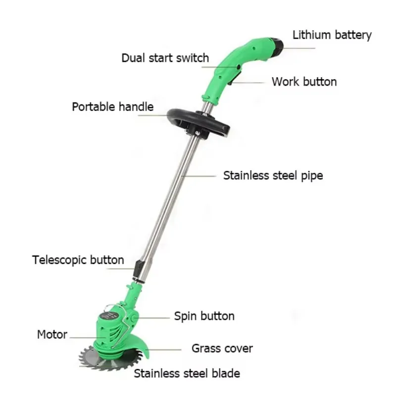 Handheld Lawn Mower Modern Household Brush Cutter Portable Lawn Mower Small Grass Cutter