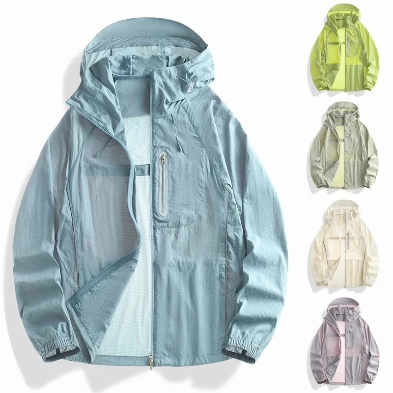 Summer Sun Protection Clothing For Men And Women Lightweight Anti-UV Breathable Skin Clothing Outdoor Sports Camping Jacket