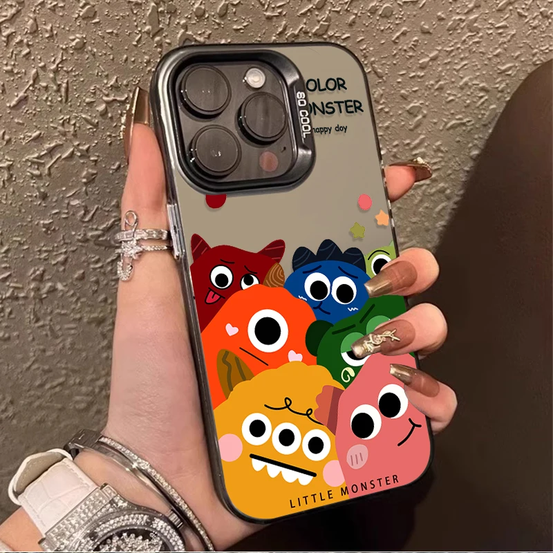 Cute Little Monster Case for Samsung Galaxy S24 S23 S22 S21 Ultra Plus FE A54 A34 A24 A14 A73 A53 A33 5G Note 20 Bumper Cover