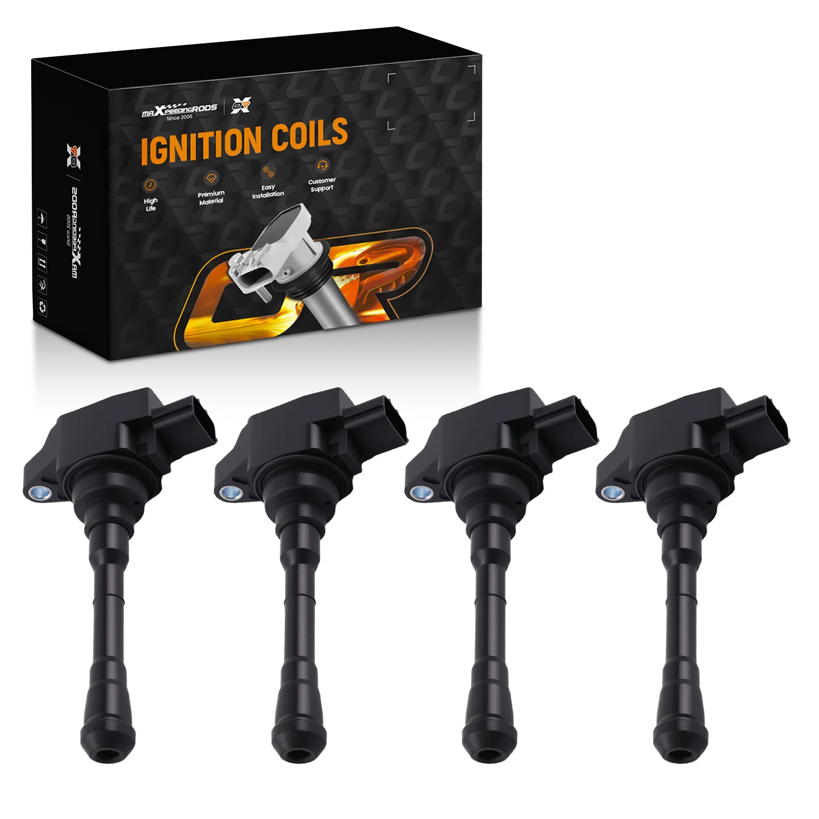 4Pcs Ignition Coils Pack for Nissan Rogue Sport Juke 224481KC0A 2.0L 1.6L