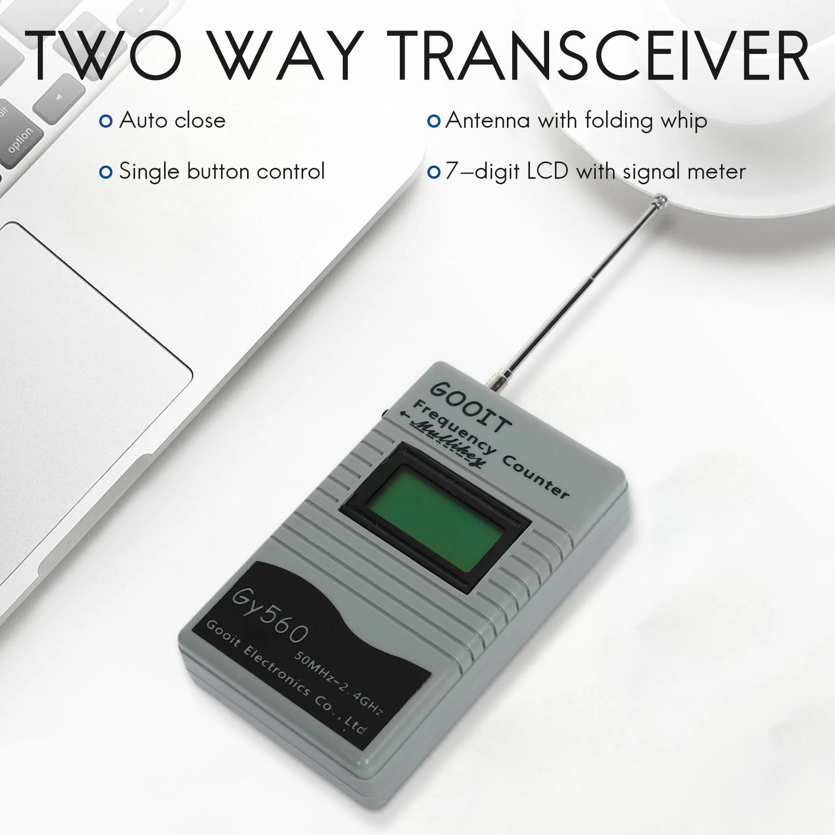 Urządzenie testujące częstotliwość dla dwukierunkowego nadajnik-odbiornik radiowy GSM 50 MHz-2.4 GHz GY560 miernik miernik częstotliwości