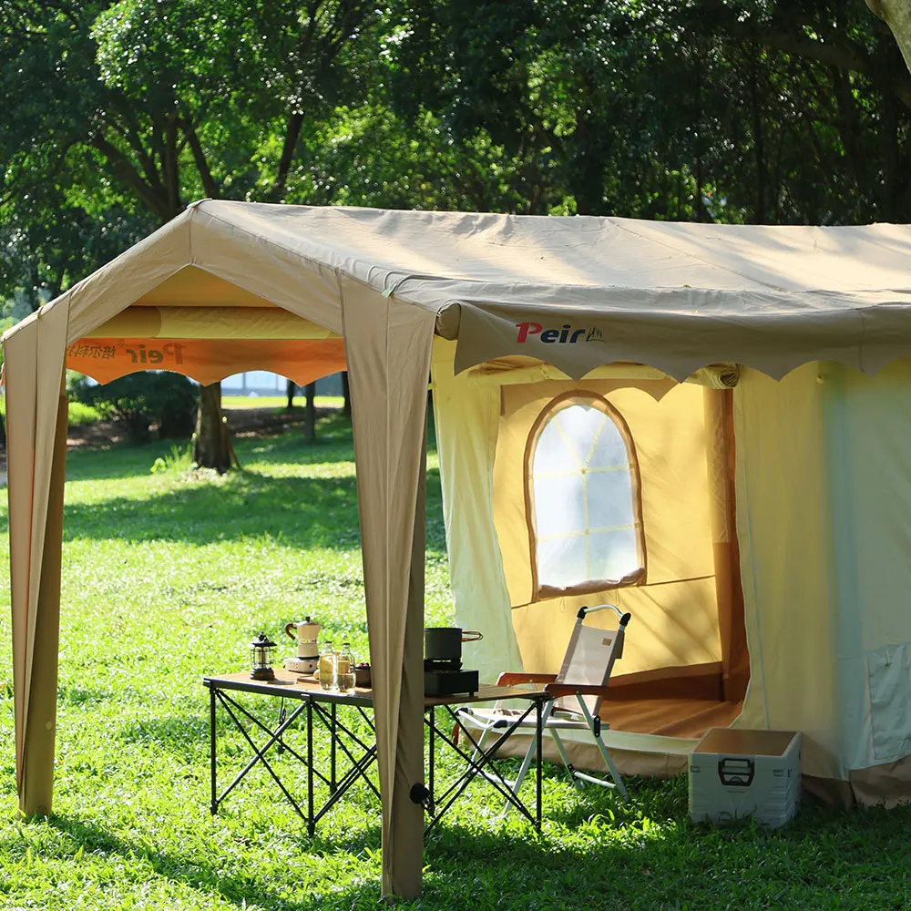 

Peirhw Printed Large Family Outdoor Inflatable Waterproof Camping Tent Air Tent