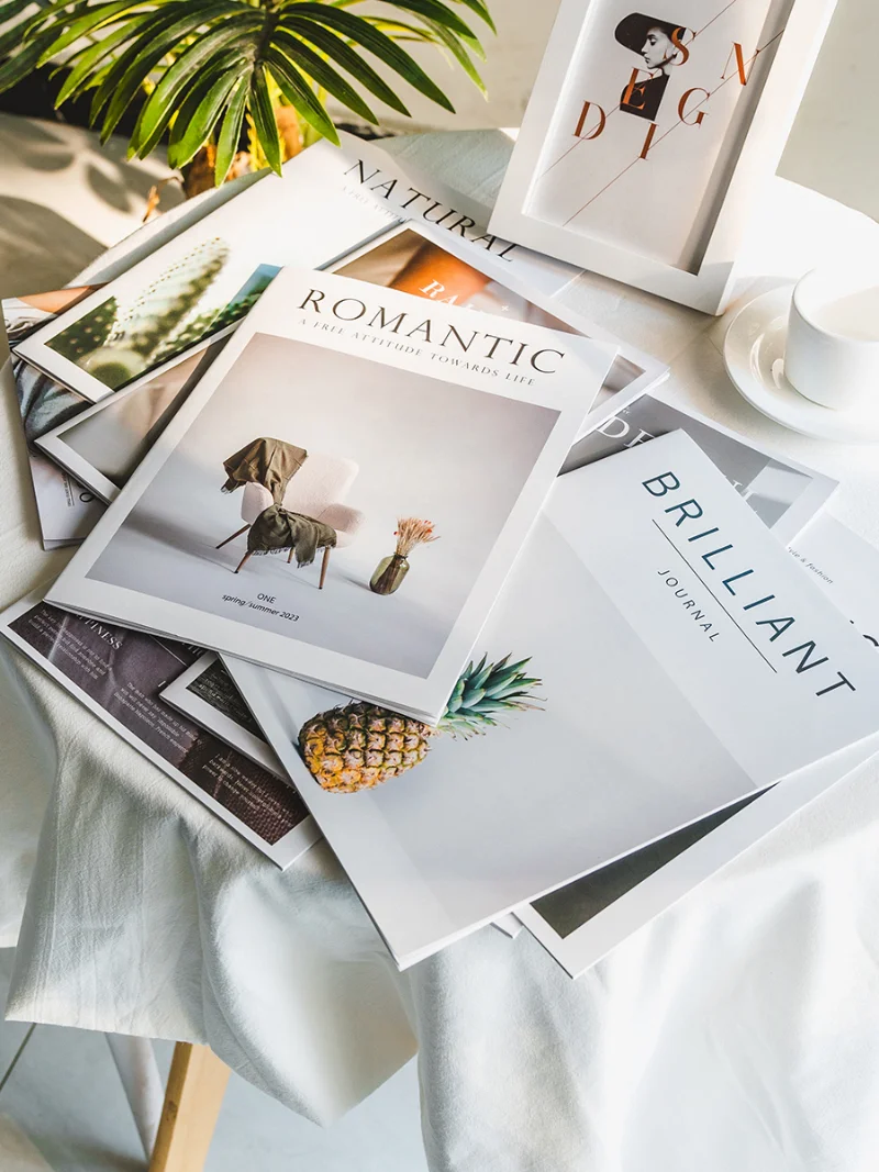 

INS Simple English Magazine Product Photography Props Model Street Photography Props Home Decoration Magazine