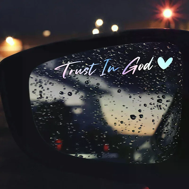 

1 шт. наклейка на зеркало заднего вида автомобиля с надписью «Доверься Богу», водонепроницаемая, забавная, для самостоятельного оформления