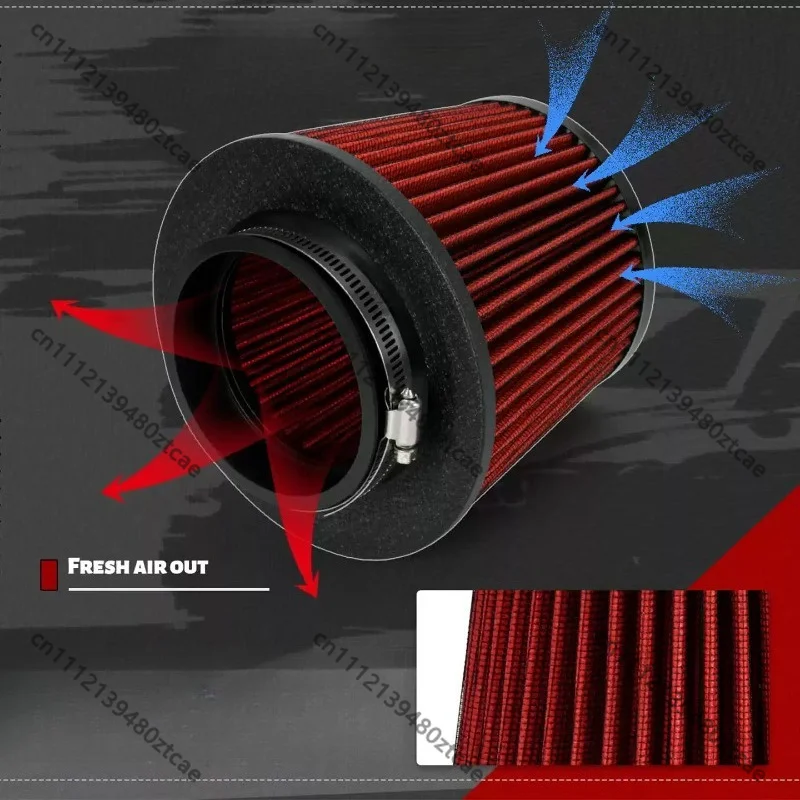 Racing Modified Mushroom High Flow Air Filter, Engine Intake Tube Air Filter Assembly Intake Kit