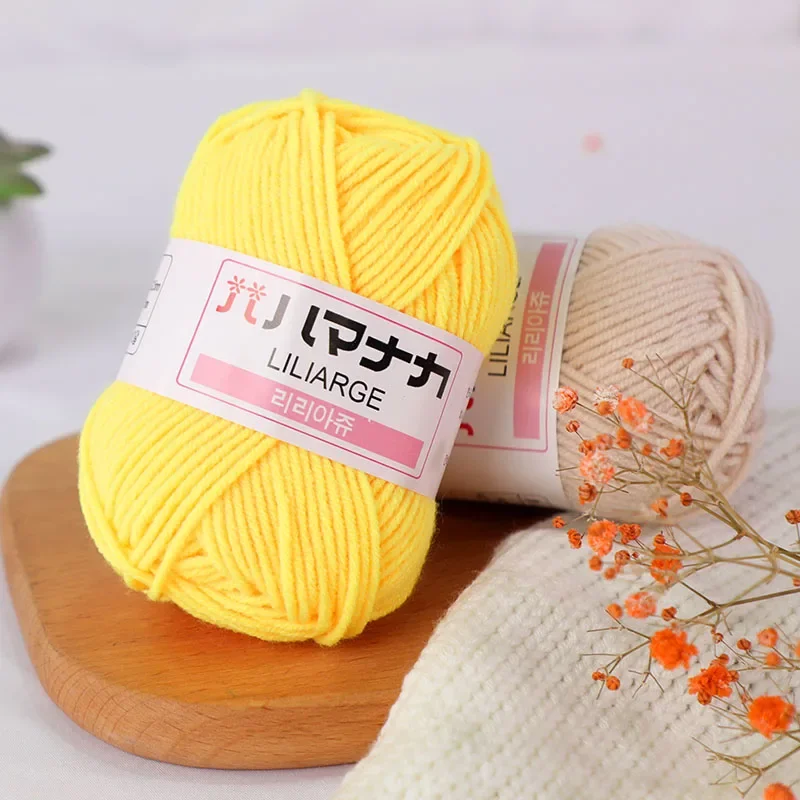 10 قطعة الحليب الناعم القطن الحياكة غزل مجموعة متعدد الألوان اليدوية الحياكة غزل القطن DIY بها بنفسك وشاح كروشيه سترة قبعة دمية الحرفية