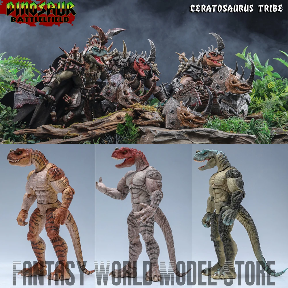 

AXYTOYS AXY008-010 20cm Tall Dinosaur Battlefield Ceratosaurus Legion 8'' Full Set Collectible Action Figure Model Doll Gifts