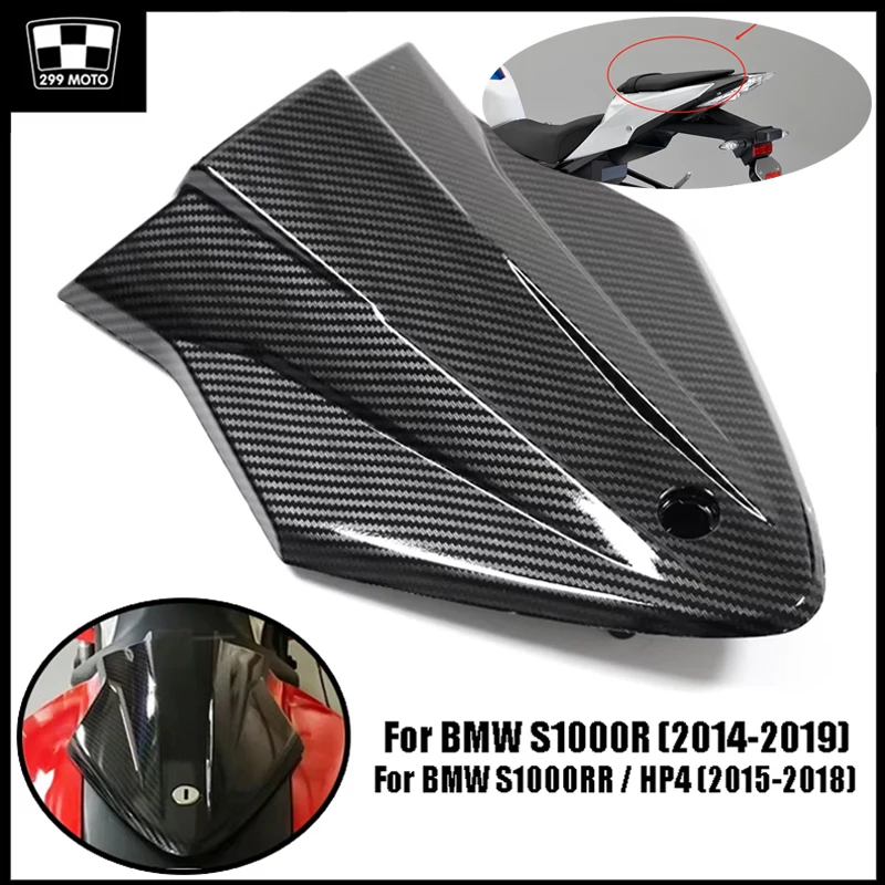 

Motorcycle Rear Seat Cover Fit Rear Passenger Seat Back Fairing For BMW S1000RR HP4 S1000 RR S1000R 2014-2019 Tail Section Shell