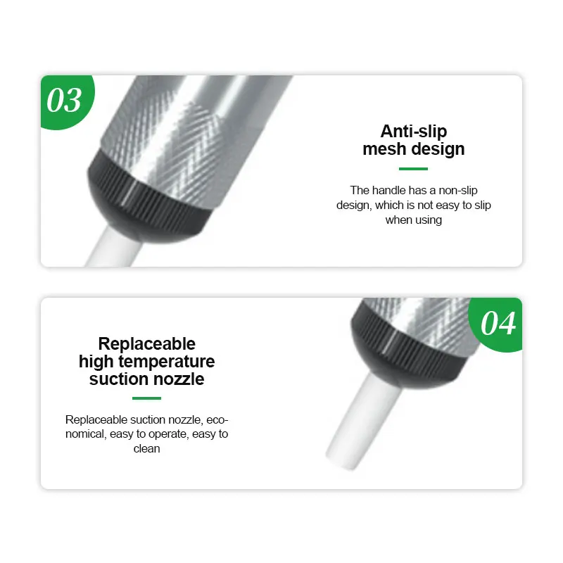 RELIFE RL-084 Aluminum Metal Desoldering Pump Suction Tin Gun Soldering Sucker Pen Removal Soldedr paste Welding Hand Tools