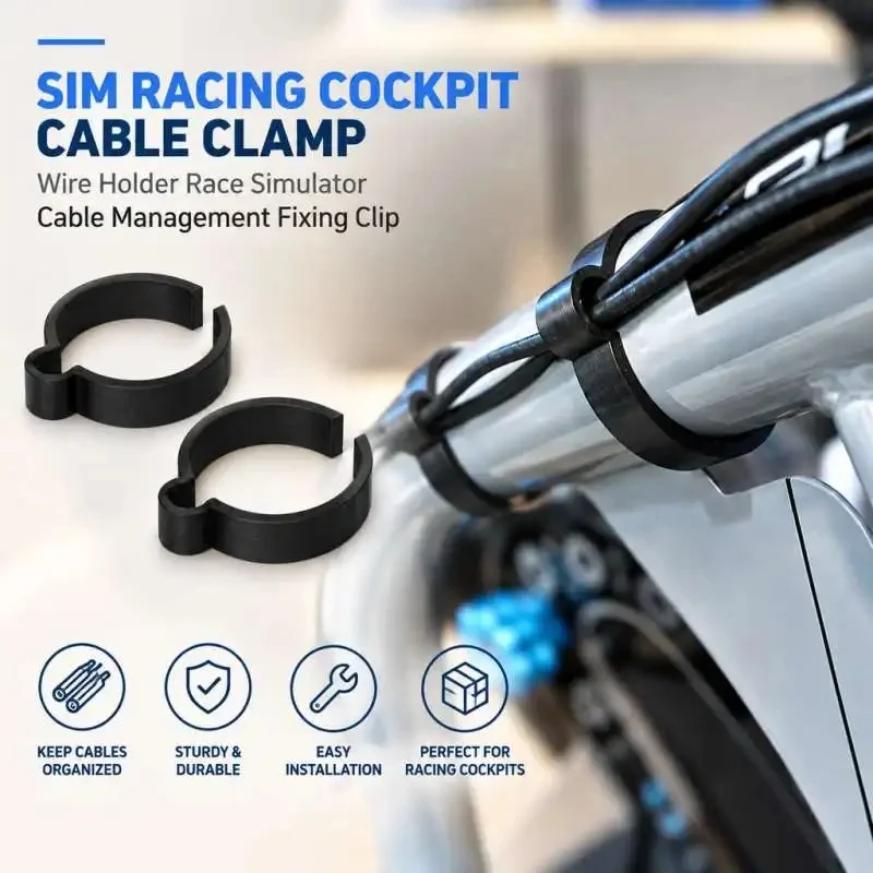 Cable Clip For Sim Racing Cockpit Wire Management Clamp Race Simulator Cable Organizer Holder