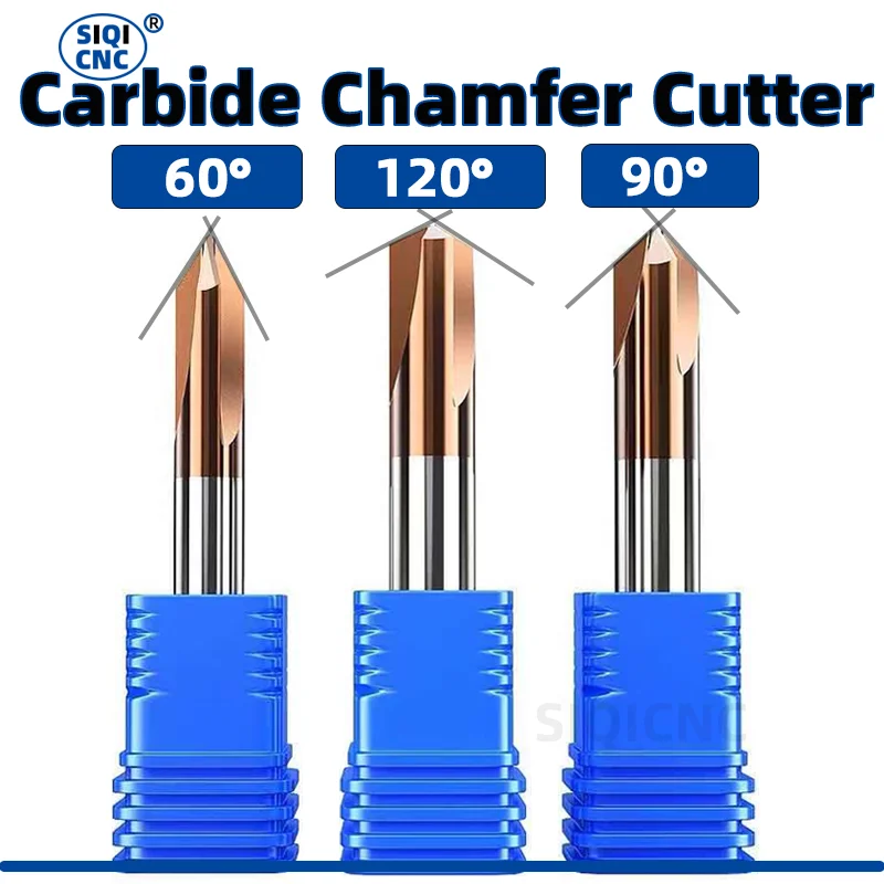 Cnc Cutters Carbide Chamfer Milling 90 Degree 8mm Cutter Cnc Router Bits Deburr Aluminum End Mill Engraving Chamfer Cutter