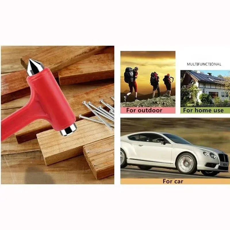 1-2PCS Multifunctional Car Safety Tool Two Emergency Hammers with Seatbelt Cutter Suitable for Car Home and Outdoor Use view 4