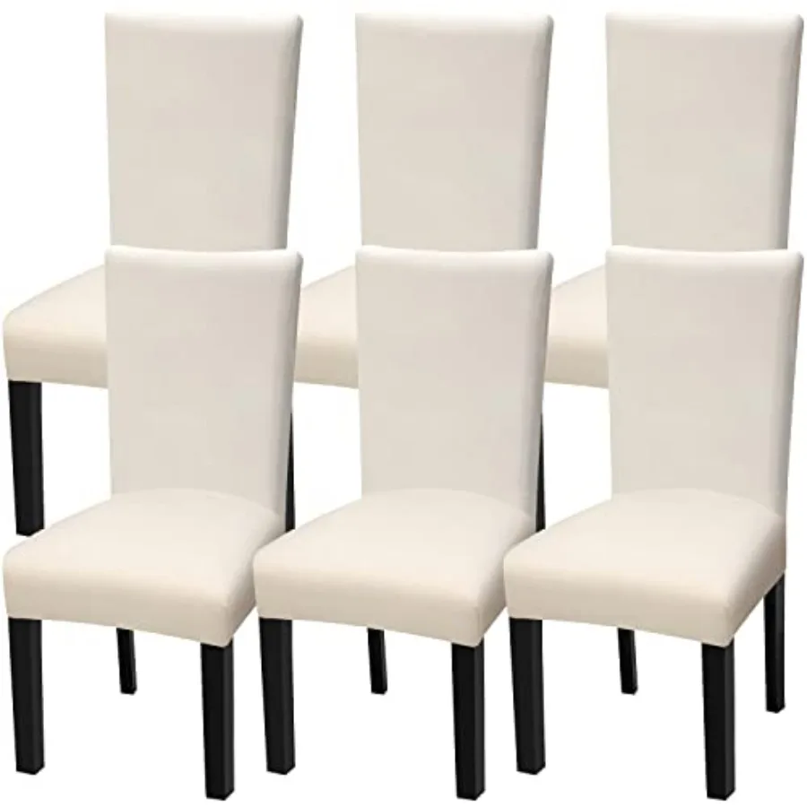 

Super Fit Stretch Removable Washable Short Dining Chair Protector Cover Seat Slipcover for Hotel Dining Room Ceremony Banquet W