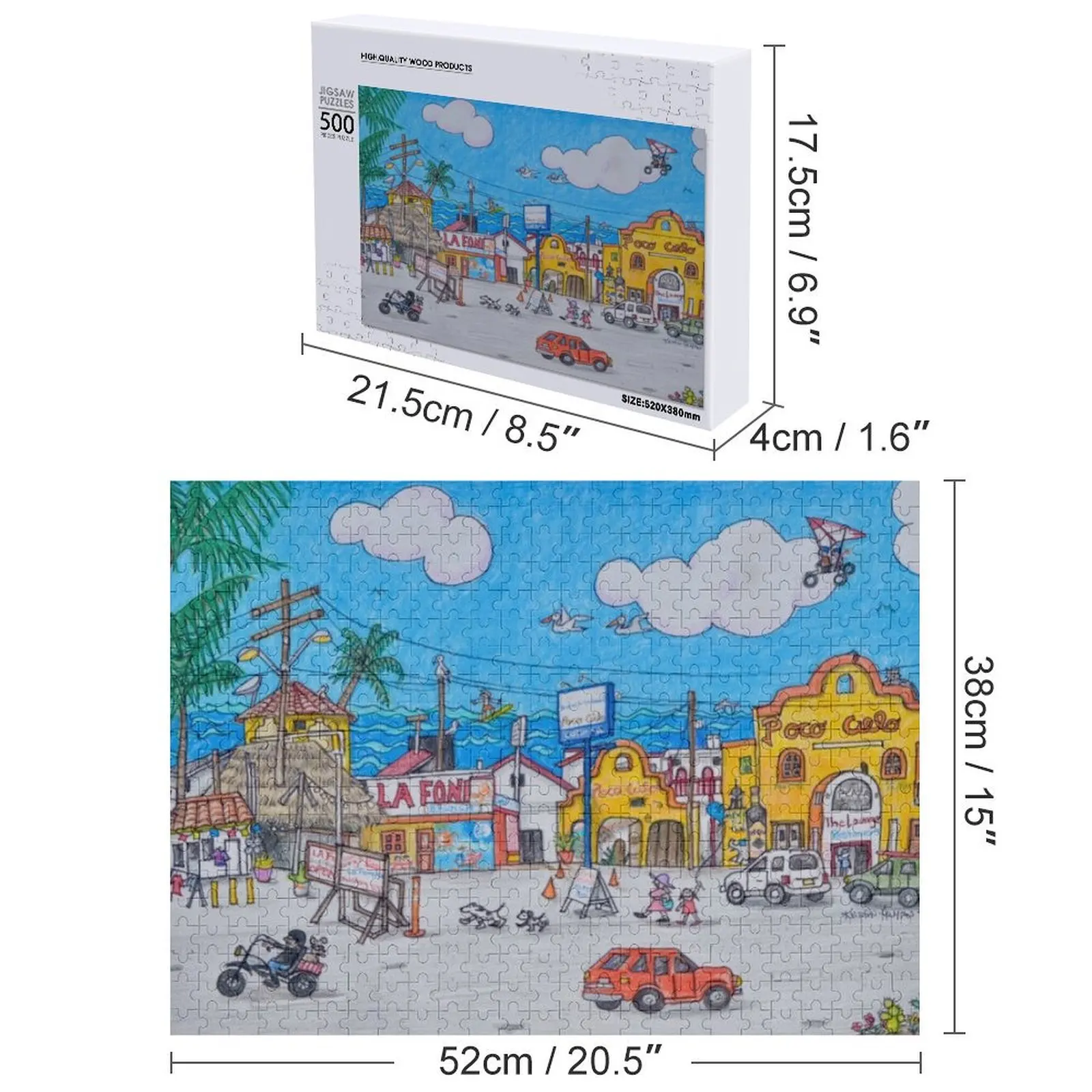 Poco Cielo Bar e Restaurante Quebra-cabeça Quebra-cabeça Nome Personalizado Quebra-cabeça Foto Personalizado