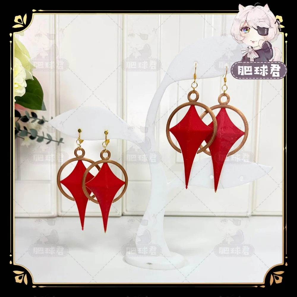 Wuthering Waves Phrolova Cosplay Ear Clips Earrings Accessory Game Prop for Halloween Carnival Themed Cosplay Party