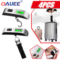 Oauee Portable Scale Digital LCD Display 110lb/50kg Electronic Luggage Hanging Suitcase Travel Weights Baggage Bag Balance Tool